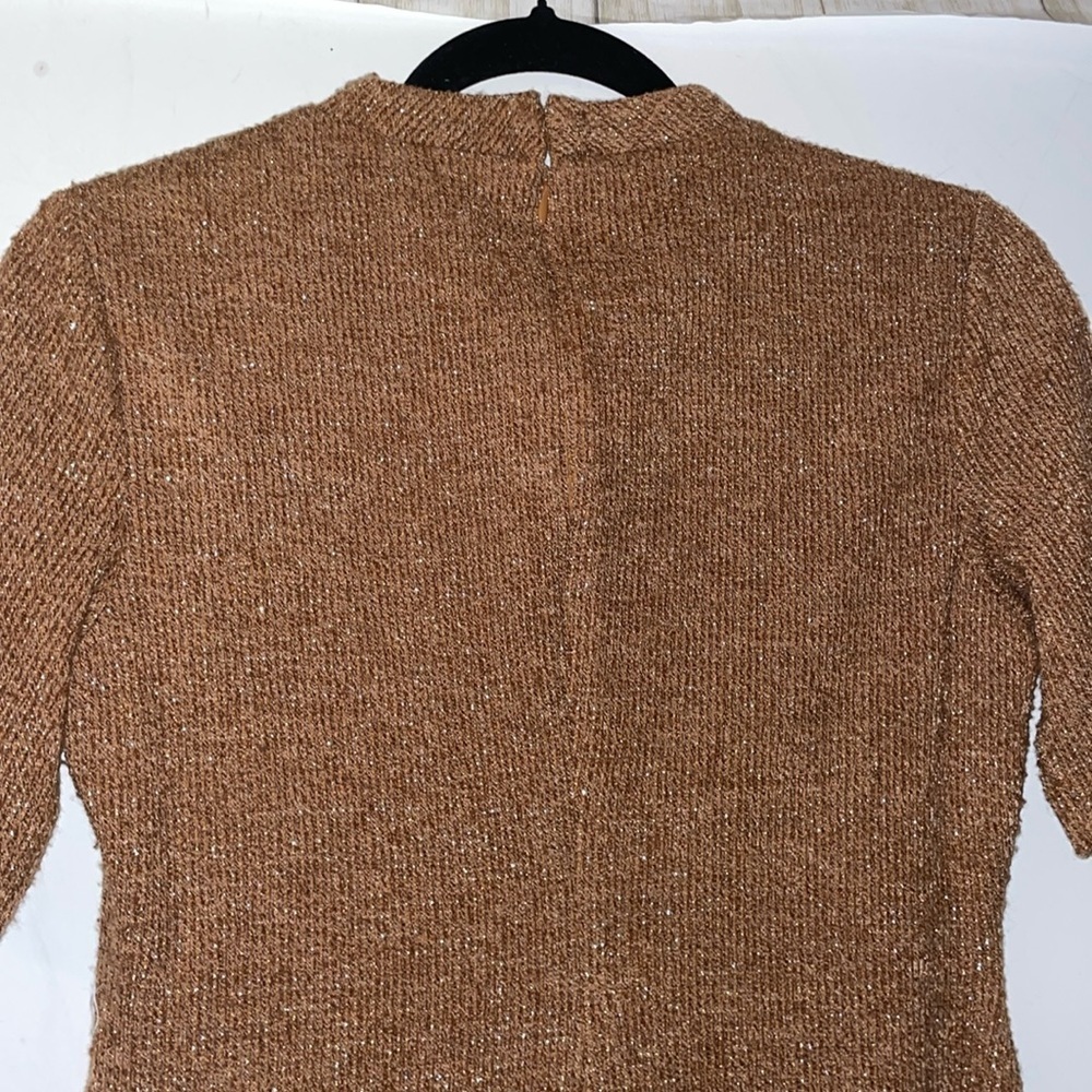 INC Brown Gold Knit Dress - Picture 5 of 8